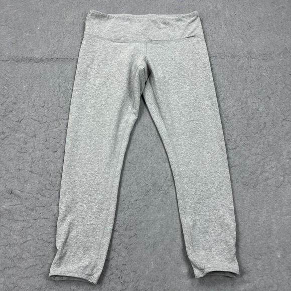 Lululemon Dhanurasana Crop II Leggings Womens 8 Gray Ruched Keyhole Capri W6C36S - Picture 1 of 13